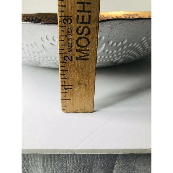 DC Glassware 17” Decorative Centerpiece Floral Serving Bowl Multicolor NWT - Picture 7 of 9